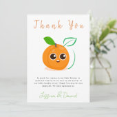 クレメンチンオレンジフルーツベビーシャワー サンキューカード (スタンド正面)