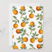 クレメンチンオレンジリースリトルかわいこちゃんベビーシャワー 招待状 (裏面)