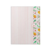 クレメンチンクランベリーパインコーンモノグラム ノートパッド (回転)