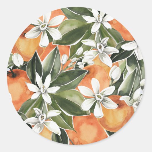 クレメンチンベビーシャワー封筒用シール ラウンドシール (正面)