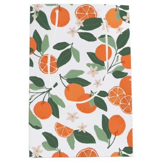 クレメンチンベビーシャワー抱き枕 – リトルかわいこちゃんCit ミディアムペーパーバッグ (正面)