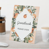 クレメンチンリトルかわいこちゃんベビーシャワーゲストブックサイン 台座サイン (インサイチュ)