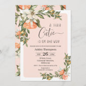 クレメンチンリトルかわいこちゃんベビーシャワー招待状 招待状 (正面/裏面)