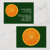 クレメンチン – ダークグリーン 名刺 (正面/裏面)