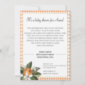 クレメンチン·ベビーシャワー 招待状 (裏面)