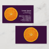 クレメンチン – 濃い紫 名刺 (正面/裏面)