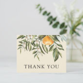 クレメンティンとグリーンのシャワー感謝ポストカード ポストカード (スタンド正面)