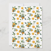 クレメンティンオレンジA小さなかわいこちゃんのベビーシャワー 招待状 (裏面)