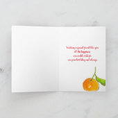 クレメンティンフルーツハッピーバースデーフレンドカスタム カード (内部)