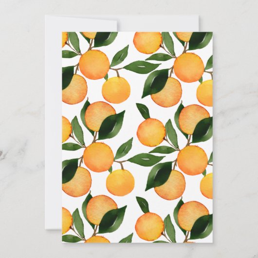 クレメンテモダンィンリトルかわいこちゃんベビーシャワー 招待状 (裏面)