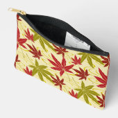 クレメ日本ののカエデ模様 アクセサリーポーチ (見開き)