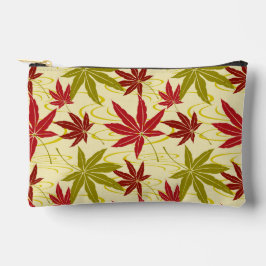 クレメ日本ののカエデ模様 アクセサリーポーチ