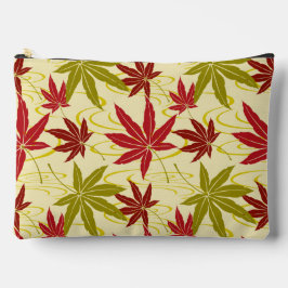 クレメ日本ののカエデ模様 アクセサリーポーチ