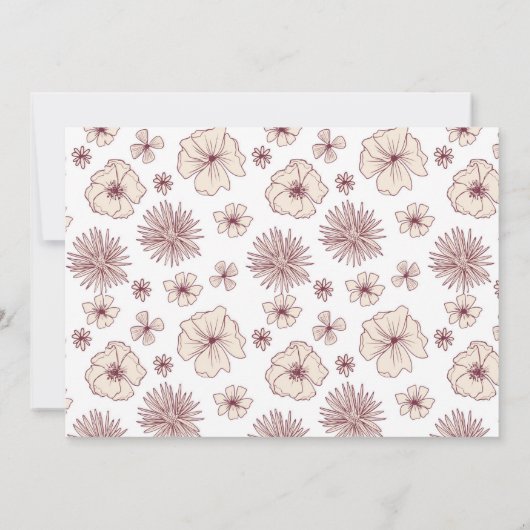 クレメ植物性パステルストリングライト婚約 招待状 (裏面)