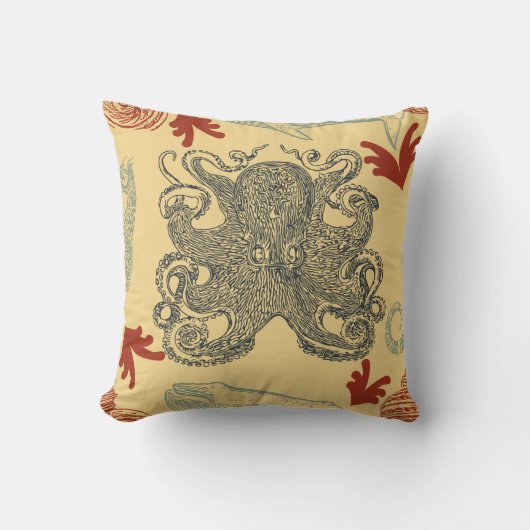 クレメ航海のタコシーモンスターイラストレーション クッション