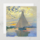 クレモネの「ル・プティ・ジェネヴィリエの帆船」 招待状 (正面/裏面)