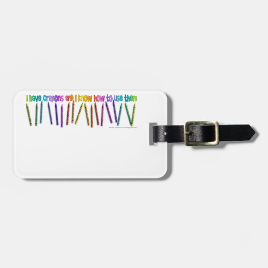 クレヨンがあって使い方も知ってる！ ラゲッジタグ (正面横)