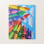 クレヨンが空に浮絵画かぶ ジグソーパズル (縦)