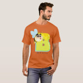 クレヨンしんちゃんおもしろいおもしろい勉強AからZ B one Tシャツ (正面フル)