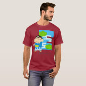 クレヨンしんちゃんおもしろいおもしろい勉強AからZ E one Tシャツ (正面フル)