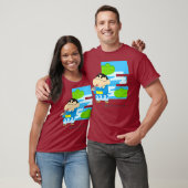 クレヨンしんちゃんおもしろいおもしろい勉強AからZ E one Tシャツ (ユニセックス)