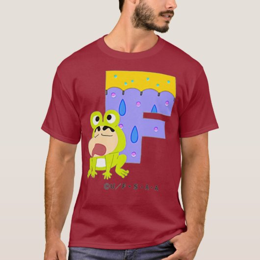 クレヨンしんちゃんおもしろいおもしろい勉強AからZ F one Tシャツ (正面)