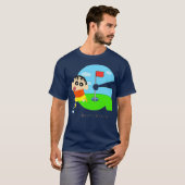 クレヨンしんちゃんおもしろいおもしろい勉強AからZ G one Tシャツ (正面フル)
