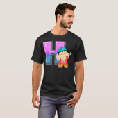 クレヨンしんちゃんおもしろいおもしろい勉強AからZ Tシャツ (正面フル)