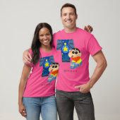 クレヨンしんちゃんおもしろいおもしろい勉強AからZ T one Tシャツ (ユニセックス)