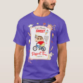 クレヨンしんちゃんシンちゃん及び自転車デザート Tシャツ (正面)
