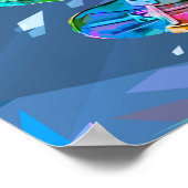 クレヨンすごいカラーシルエットスケートボーダー ポスター (角)