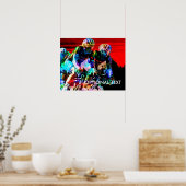 クレヨンすごいカラー自転車レース ポスター (キッチン)