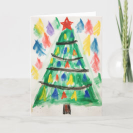 クレヨンで描いたクリスマスカード カード