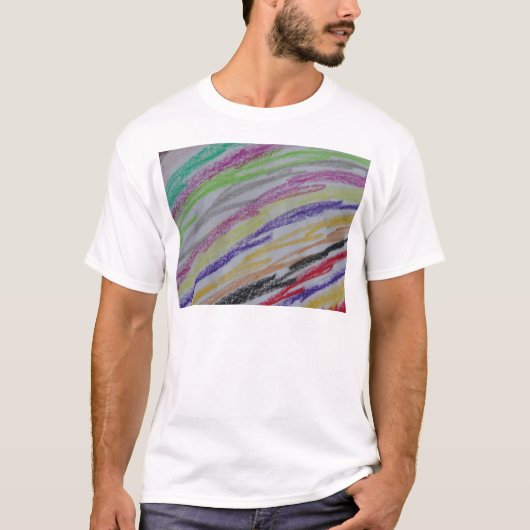 クレヨンで描いた線 Tシャツ (正面)