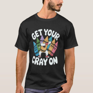 クレヨンで描こう - 美術教師 アーティスト おもしろ 生徒 Tシャツ