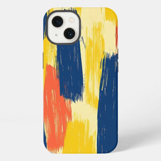 クレヨンとバタフライブラシストローク iPhoneケース (裏面)