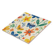 クレヨンと蝶の花 タイル (側面)