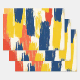 クレヨンと蝶の花 ラッピングペーパーシート