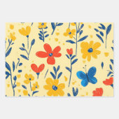 クレヨンと蝶の花 ラッピングペーパーシート (正面)