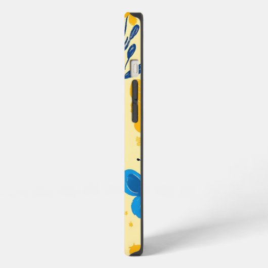 クレヨンと蝶の花 iPhoneケース (左側面)