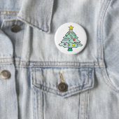 クレヨンのクリスマスツリー 缶バッジ (インサイチュ)