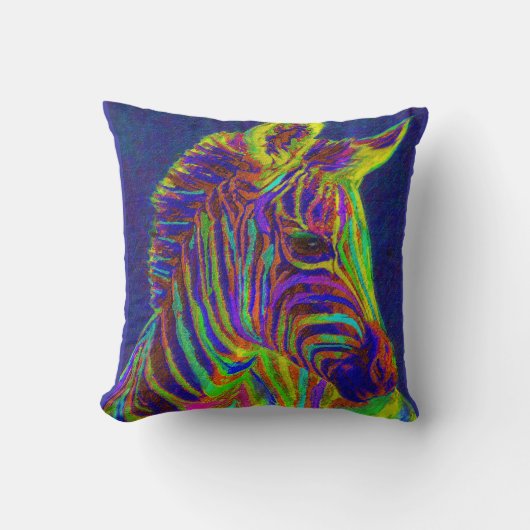 クレヨンのシマウマ クッション (正面)