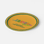 クレヨンのパーティー ペーパープレート (アングル)