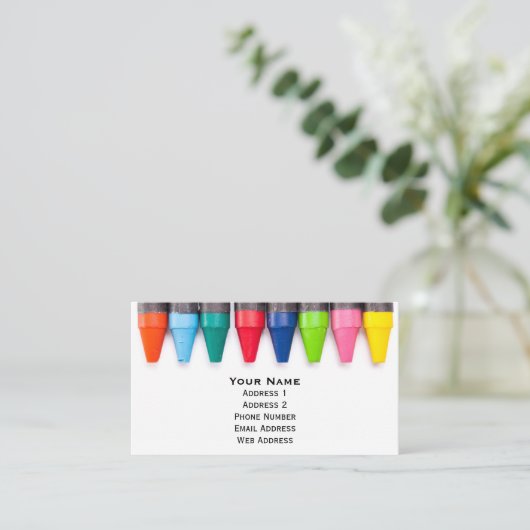 クレヨンの列 名刺 (スタンド正面)