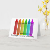 クレヨンの挨拶状 カード (黄色い花)