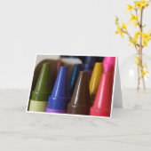 クレヨンの挨拶状 カード (黄色い花)