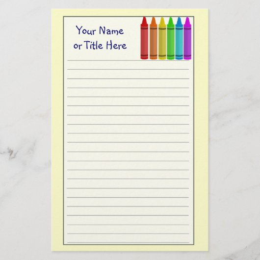 クレヨンの文房具 便箋 (正面)