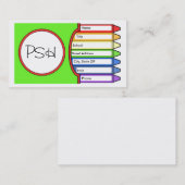 クレヨンの最初の箱 名刺 (正面/裏面)