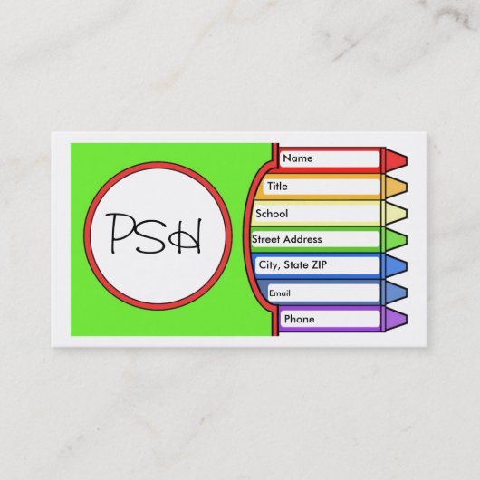 クレヨンの最初の箱 名刺 (正面)