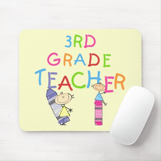 クレヨンの第3等級の先生のTシャツおよびギフト マウスパッド (マウス)